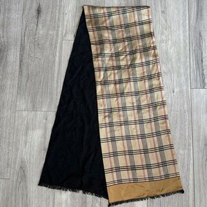 Vintage men’s luxurious dress plaid silk and wool Scarf